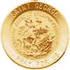 14k Yellow Gold Round St. George Medal