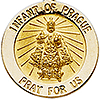 14kt Yellow Gold Round Infant of Prague Medal