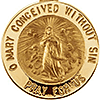 14k Gold 12mm Immaculate Conception Medal