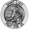 14kt White Gold 18.25mm St. Lucy Medal
