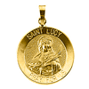 14kt Yellow Gold Round St. Lucy Medal