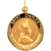 14k Yellow Gold St. Charles Medal 18mm