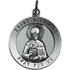Sterling Silver 18.25mm St. Nicholas Medal & 18in Chain