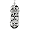 Sterling Silver 1 1/2in Mezuzah Pendant with 18in Chain