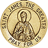 14kt Yellow Gold St. James Medal 18mm