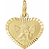 14kt Yellow Gold Angel Heart Pendant 9x12mm