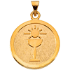 14 Yellow Gold Holy Communion Medal 7/8in