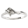 Sterling Silver Unblossomed Rose Purity Ring