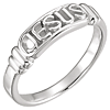 Sterling Silver Ladies' In The Name Of Jesus Ring