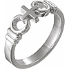 14kt White Gold Joined by Christ Ring