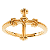 14KY Gold Chastity Ring with Diamond