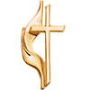 14kt Yellow Gold Methodist Cross Lapel Pin