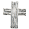 14k White Gold The Rugged Cross Lapel Pin