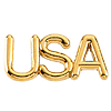14kt Yellow Gold USA Lapel Pin