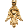 14k Yellow Gold Angel with Heart Lapel Pin