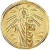 18kt Yellow Gold 1/2in St. Jude Thaddeus Medal
