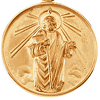 18kt Yellow Gold 1in Round St. Jude Thaddeus Medal
