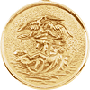 18k Yellow Gold Round St. Michael Medal