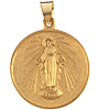 Miraculous Medal 24.5mm - 18kt Yellow Gold
