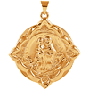 14kt Yellow Gold 1 1/4in St. Anthony Medal