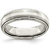Edward Mirell 6mm Titanium Wedding Band with Sterling Silver Inlay