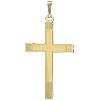 14kt Yellow Gold Cross with Lines
