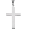 14kt White Gold Smooth Cross Pendant