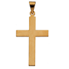 14kt Yellow Gold Smooth Cross Pendant