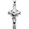 Sterling Silver Crucifix Pendant 1 1/8in 