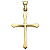 14kt Yellow Gold 1 1/8in Smooth Passion Cross