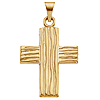 14kt Yellow Gold Rugged Cross