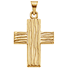 14k Yellow Gold The Rugged Cross