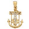 14kt Two-tone Gold Mariner's Cross