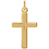 14kt Yellow Gold 5/8in Cross Charm