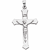 14kt White Gold 1 1/2in Crucifix