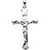 Sterling Silver 1 1/2in Pointed Crucifix