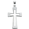 14kt White Gold 1in Flat Cut Out Crusader Cross