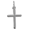 14k White Gold Petite Cross Pendant 1/2in