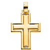 14k Yellow Gold Thick Cross Pendant