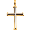 14kt Two-tone Gold 1 3/8in Cross