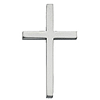 14kt White Gold Smooth Cross with Hidden Bail