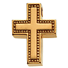 14k Yellow Gold Beaded Cross Slide Pendant 3/4in