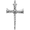 14kt White Gold 2in Nail Cross