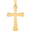 14kt Yellow Gold Smooth Crusader Cross