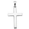 14kt White Gold 1in Latin Cross with Polished Finish
