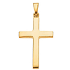 14kt Yellow Gold 1in Latin Cross with Polished Finish