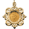 St. Christopher Medal 28.5x26mm - 14k Yellow Gold