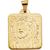 Face of Jesus 18.5x17mm - 14kt Yellow Gold