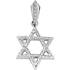 14kt White Gold 3/4in Star of David Braided Pendant