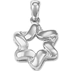 14k White Gold Small Wrapped Star of David Pendant